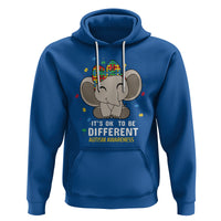 Cute Elephant Autism Hoodie It's Ok To Be Different Accept Support Love Autistic Kids - Wonder Print Shop