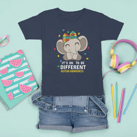 Cute Elephant Autism T Shirt For Kid It's Ok To Be Different Accept Support Love Autistic Kids - Wonder Print Shop