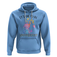 Autism Support Hoodie It's Ok To Be Different Cute Watercolor Elephant - Wonder Print Shop