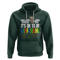 Autism Awareness Hoodie It's Ok To Be Different Funny Jigsaw Puzzle Elephant - Wonder Print Shop