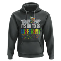 Autism Awareness Hoodie It's Ok To Be Different Funny Jigsaw Puzzle Elephant - Wonder Print Shop
