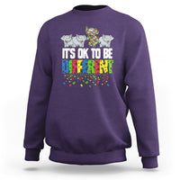 Autism Awareness Sweatshirt It's Ok To Be Different Funny Jigsaw Puzzle Elephant - Wonder Print Shop