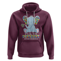 Autism Awareness Elephant Hoodie Its Ok To Be Different - Wonder Print Shop