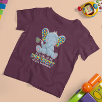 Autism Awareness Elephant T Shirt For Kid Its Ok To Be Different - Wonder Print Shop