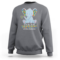 Autism Awareness Elephant Sweatshirt Its Ok To Be Different - Wonder Print Shop