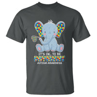 Autism Awareness Elephant T Shirt Its Ok To Be Different - Wonder Print Shop