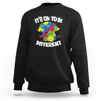 Autism Awareness Day Sweatshirt It's Okay To Be Different Elephant - Wonder Print Shop