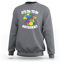 Autism Awareness Day Sweatshirt It's Okay To Be Different Elephant - Wonder Print Shop