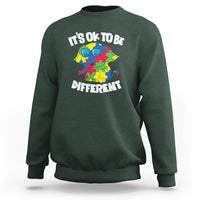 Autism Awareness Day Sweatshirt It's Okay To Be Different Elephant - Wonder Print Shop