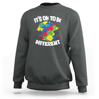 Autism Awareness Day Sweatshirt It's Okay To Be Different Elephant - Wonder Print Shop