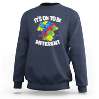 Autism Awareness Day Sweatshirt It's Okay To Be Different Elephant - Wonder Print Shop