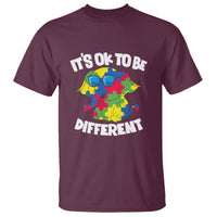 Autism Awareness Day T Shirt It's Okay To Be Different Elephant - Wonder Print Shop