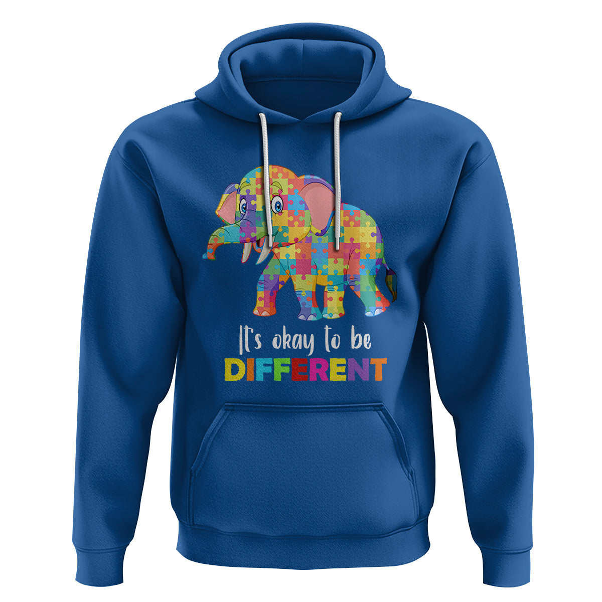 Autism Hoodie It's Okay To Be Different Elephant - Wonder Print Shop