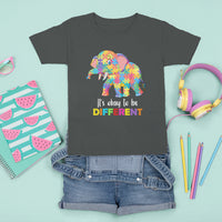 Autism T Shirt For Kid It's Okay To Be Different Elephant - Wonder Print Shop
