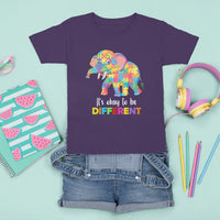 Autism T Shirt For Kid It's Okay To Be Different Elephant - Wonder Print Shop