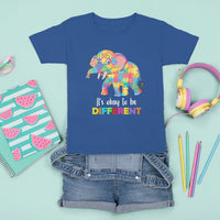 Autism T Shirt For Kid It's Okay To Be Different Elephant - Wonder Print Shop
