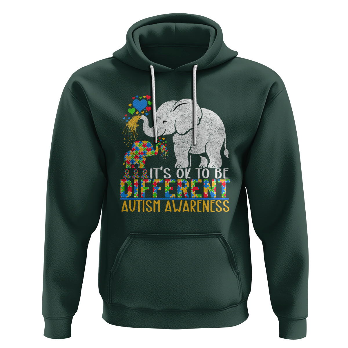 It Is Ok To Be Elephant Different Autism Awareness Hoodie - Wonder Print Shop