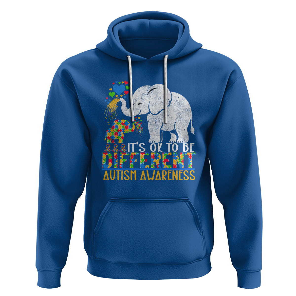 It Is Ok To Be Elephant Different Autism Awareness Hoodie - Wonder Print Shop