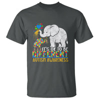 It Is Ok To Be Elephant Different Autism Awareness T Shirt - Wonder Print Shop