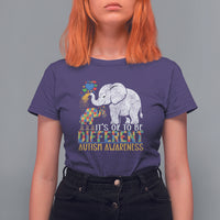 It Is Ok To Be Elephant Different Autism Awareness T Shirt For Women - Wonder Print Shop