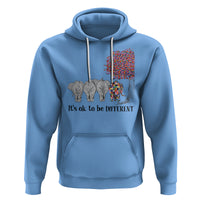 Autism Awareness Elephant Hoodie It's Ok To Be A Little Different - Wonder Print Shop