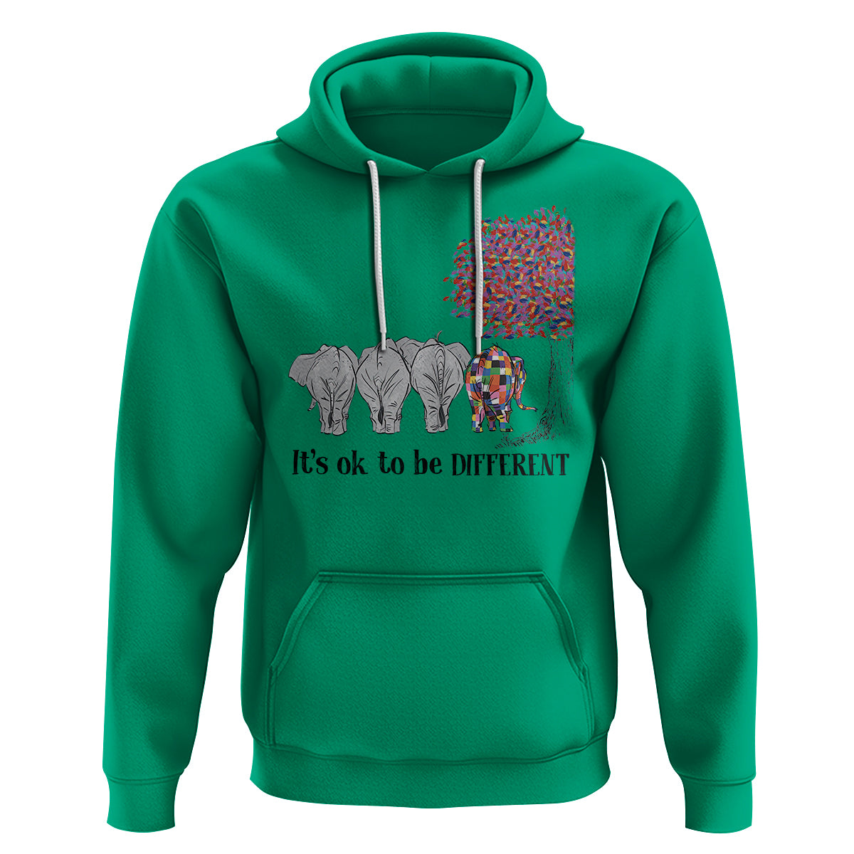 Autism Awareness Elephant Hoodie It's Ok To Be A Little Different - Wonder Print Shop