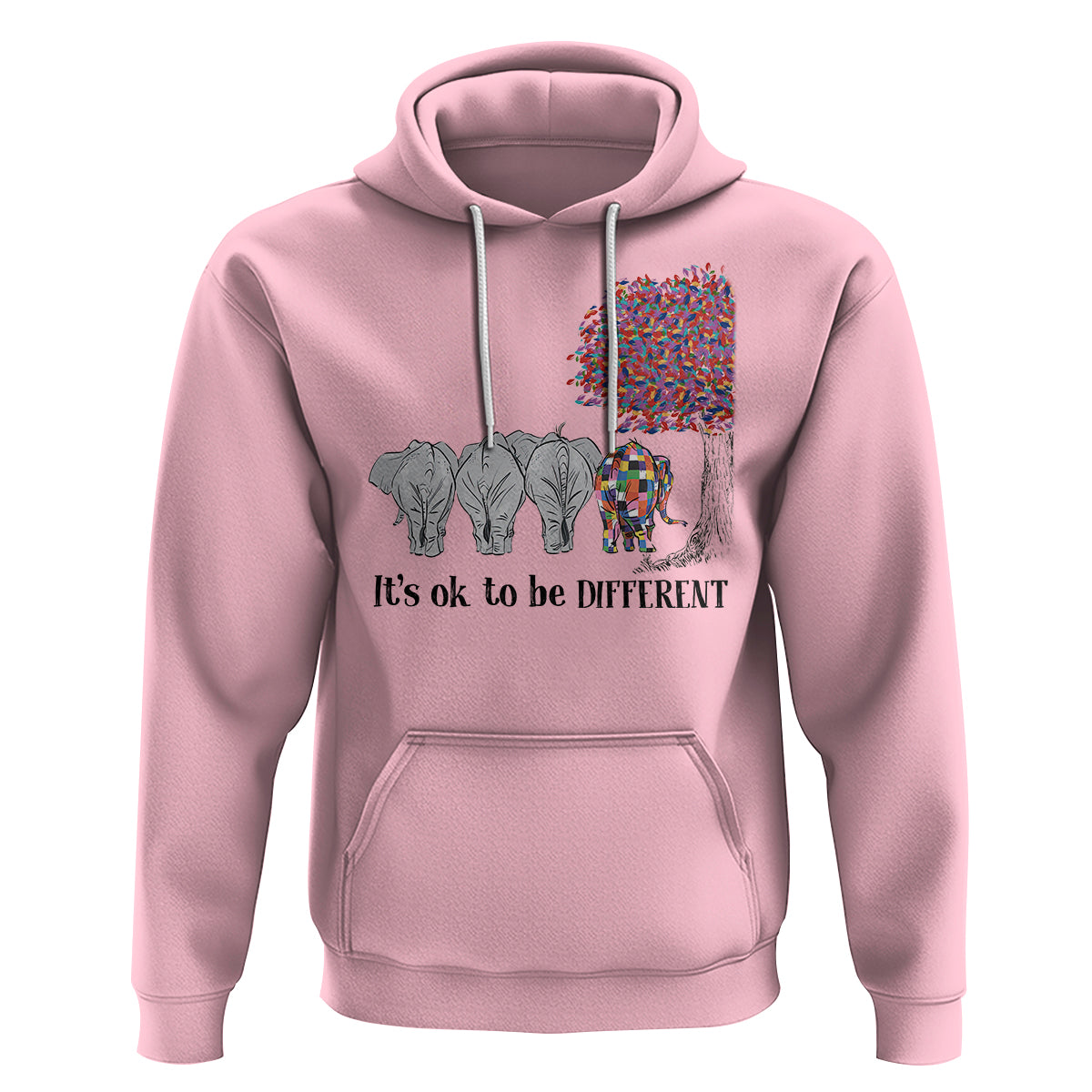 Autism Awareness Elephant Hoodie It's Ok To Be A Little Different - Wonder Print Shop