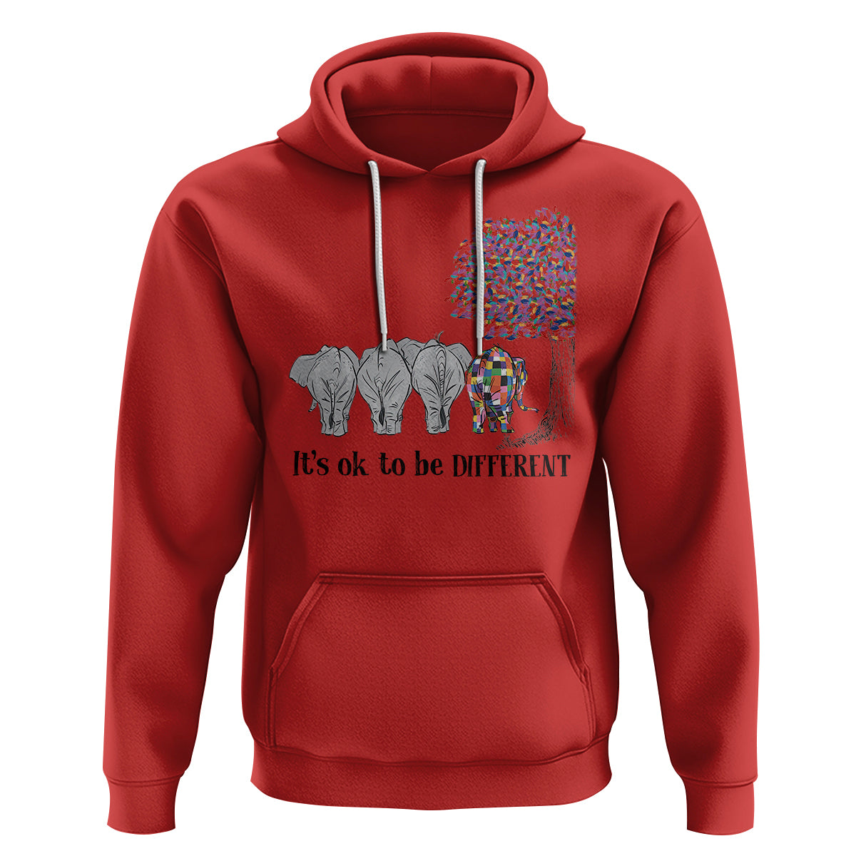 Autism Awareness Elephant Hoodie It's Ok To Be A Little Different - Wonder Print Shop