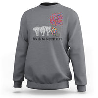Autism Awareness Elephant Sweatshirt It's Ok To Be A Little Different - Wonder Print Shop