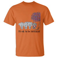 Autism Awareness Elephant T Shirt It's Ok To Be A Little Different - Wonder Print Shop
