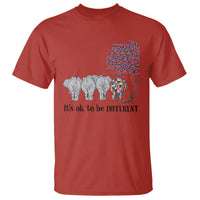Autism Awareness Elephant T Shirt It's Ok To Be A Little Different - Wonder Print Shop