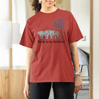 Autism Awareness Elephant T Shirt For Women It's Ok To Be A Little Different - Wonder Print Shop