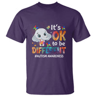 World Autism Day T Shirt It's Okay To Be Different Elephant - Wonder Print Shop
