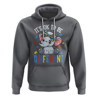 Autism Month Hoodie It's Okay To Be Different Elephant - Wonder Print Shop