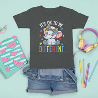 Autism Month T Shirt For Kid It's Okay To Be Different Elephant - Wonder Print Shop