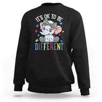 Autism Month Sweatshirt It's Okay To Be Different Elephant - Wonder Print Shop