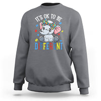 Autism Month Sweatshirt It's Okay To Be Different Elephant - Wonder Print Shop