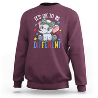 Autism Month Sweatshirt It's Okay To Be Different Elephant - Wonder Print Shop