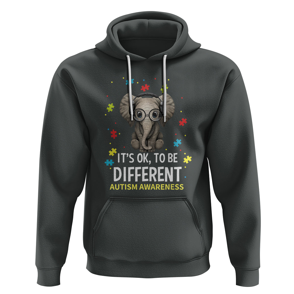 Autism Awareness Elephant Hoodie It's Okay To Be Different - Wonder Print Shop