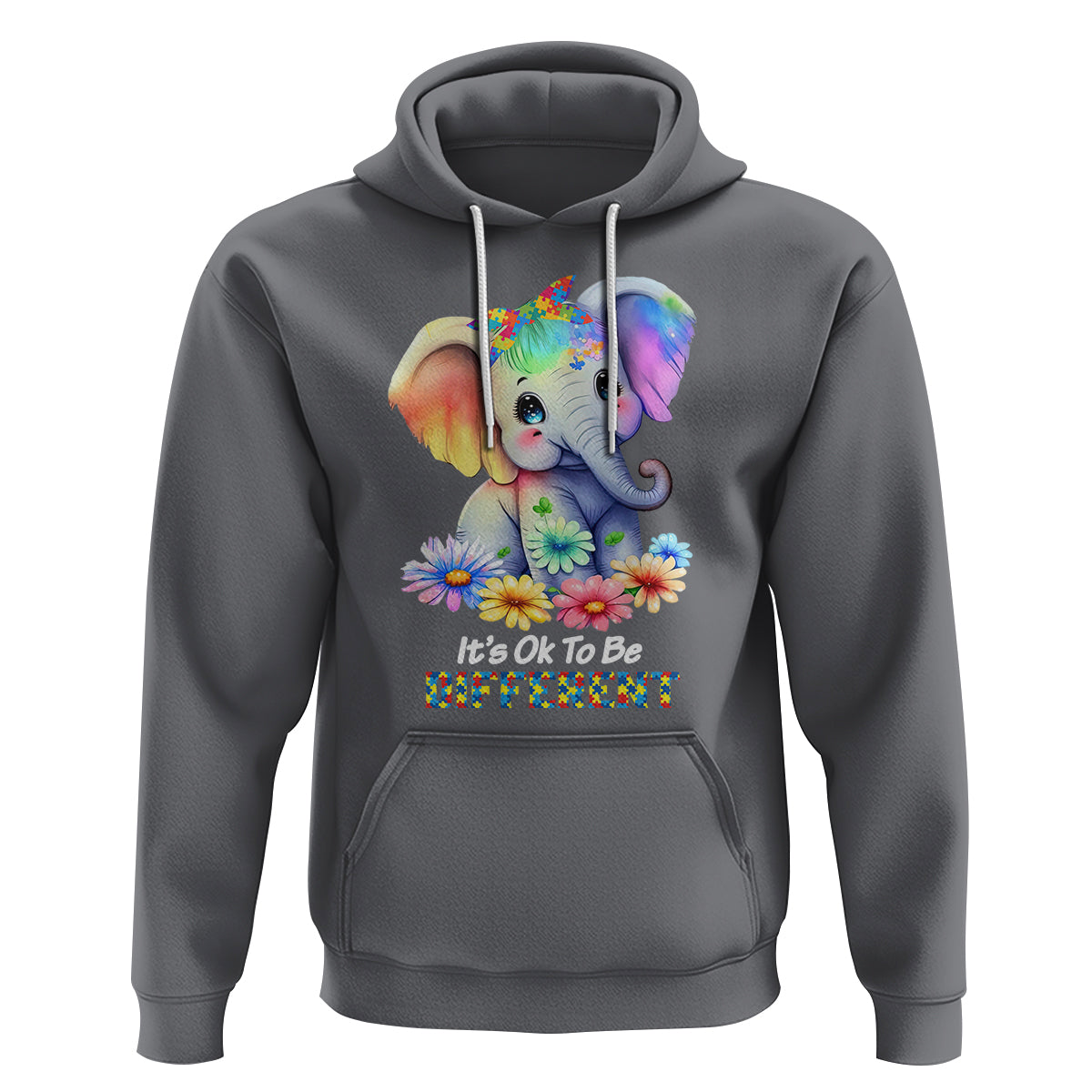 It's Ok To Be Elephant Different Autism Awareness Hoodie - Wonder Print Shop