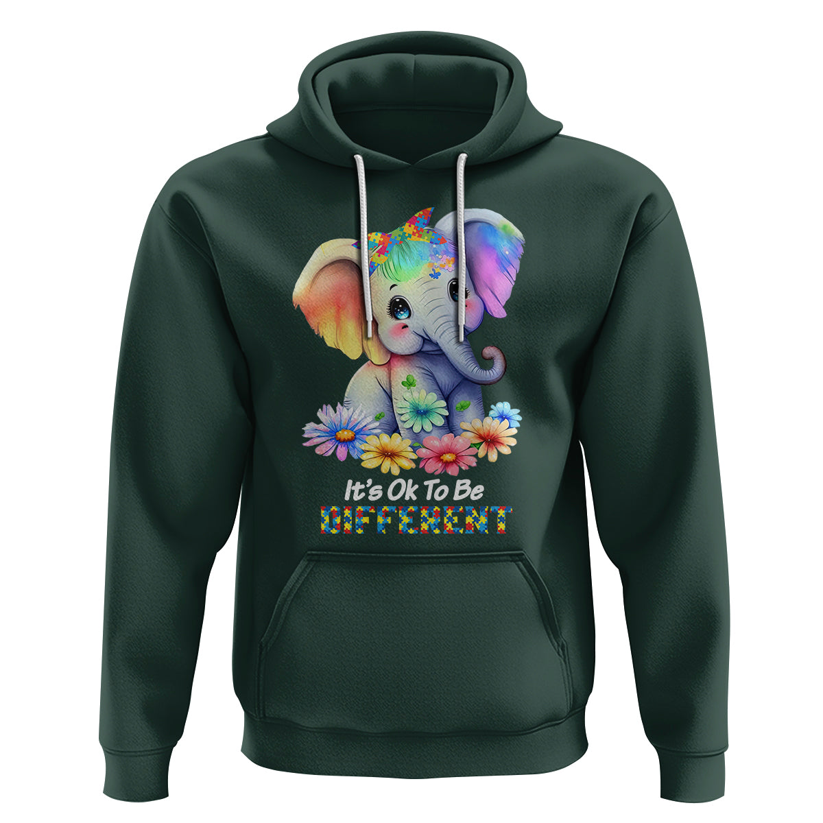 It's Ok To Be Elephant Different Autism Awareness Hoodie - Wonder Print Shop