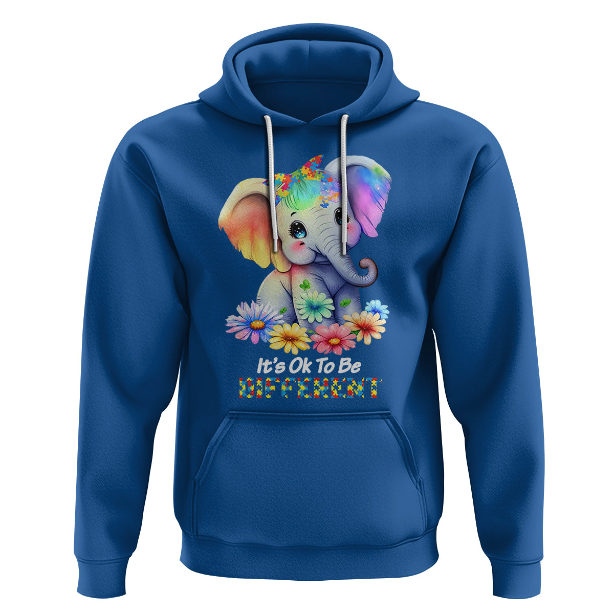 It's Ok To Be Elephant Different Autism Awareness Hoodie - Wonder Print Shop