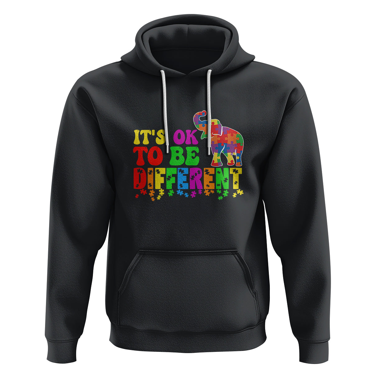 Autism Speaks Hoodie It's Okay To Be Different Elephant - Wonder Print Shop