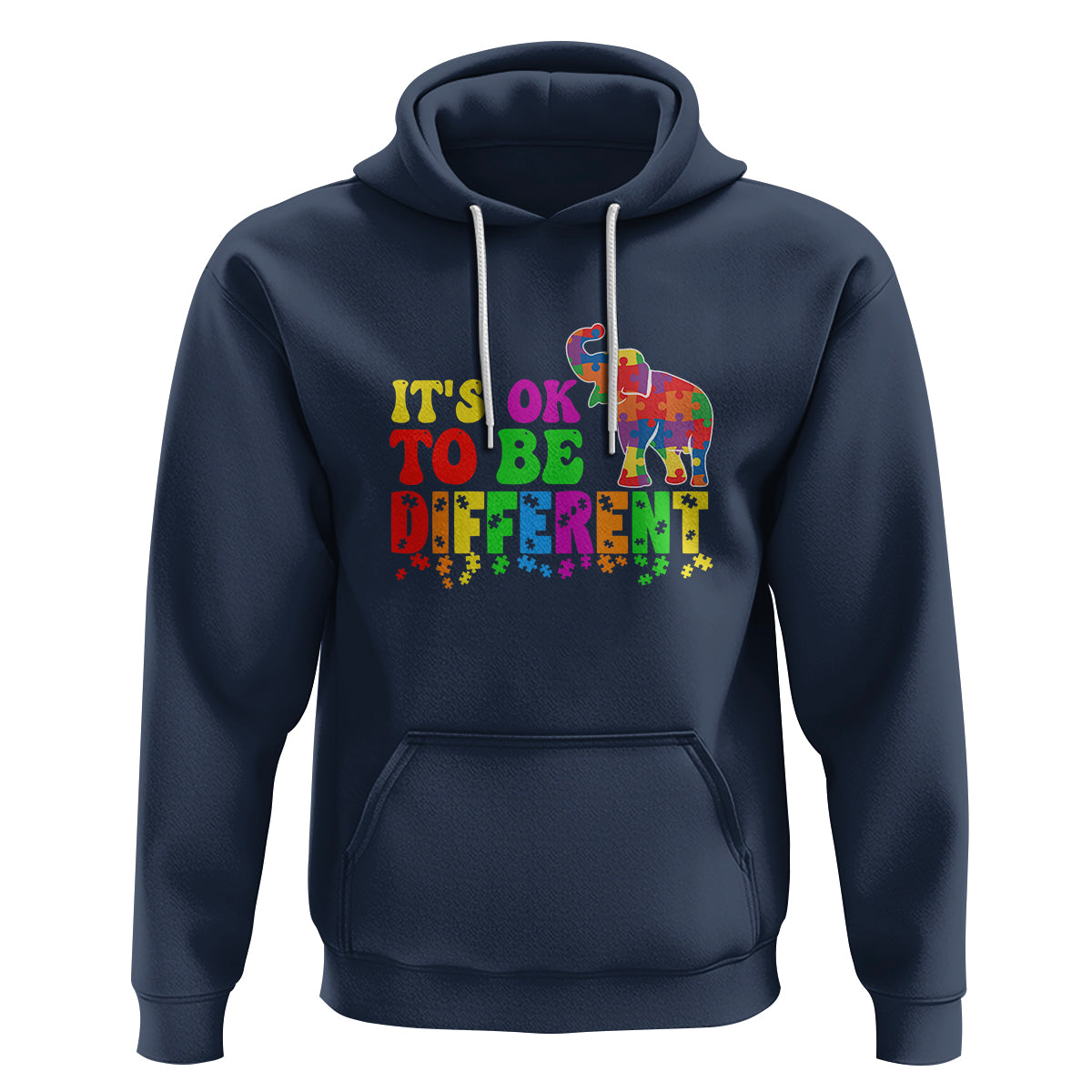 Autism Speaks Hoodie It's Okay To Be Different Elephant - Wonder Print Shop