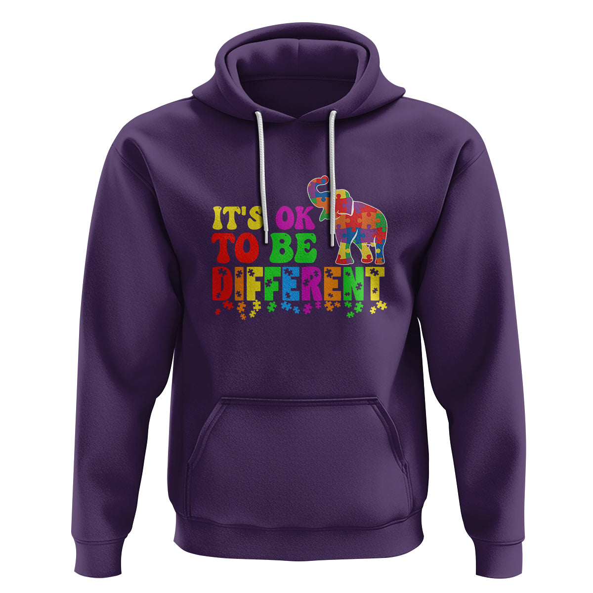 Autism Speaks Hoodie It's Okay To Be Different Elephant - Wonder Print Shop