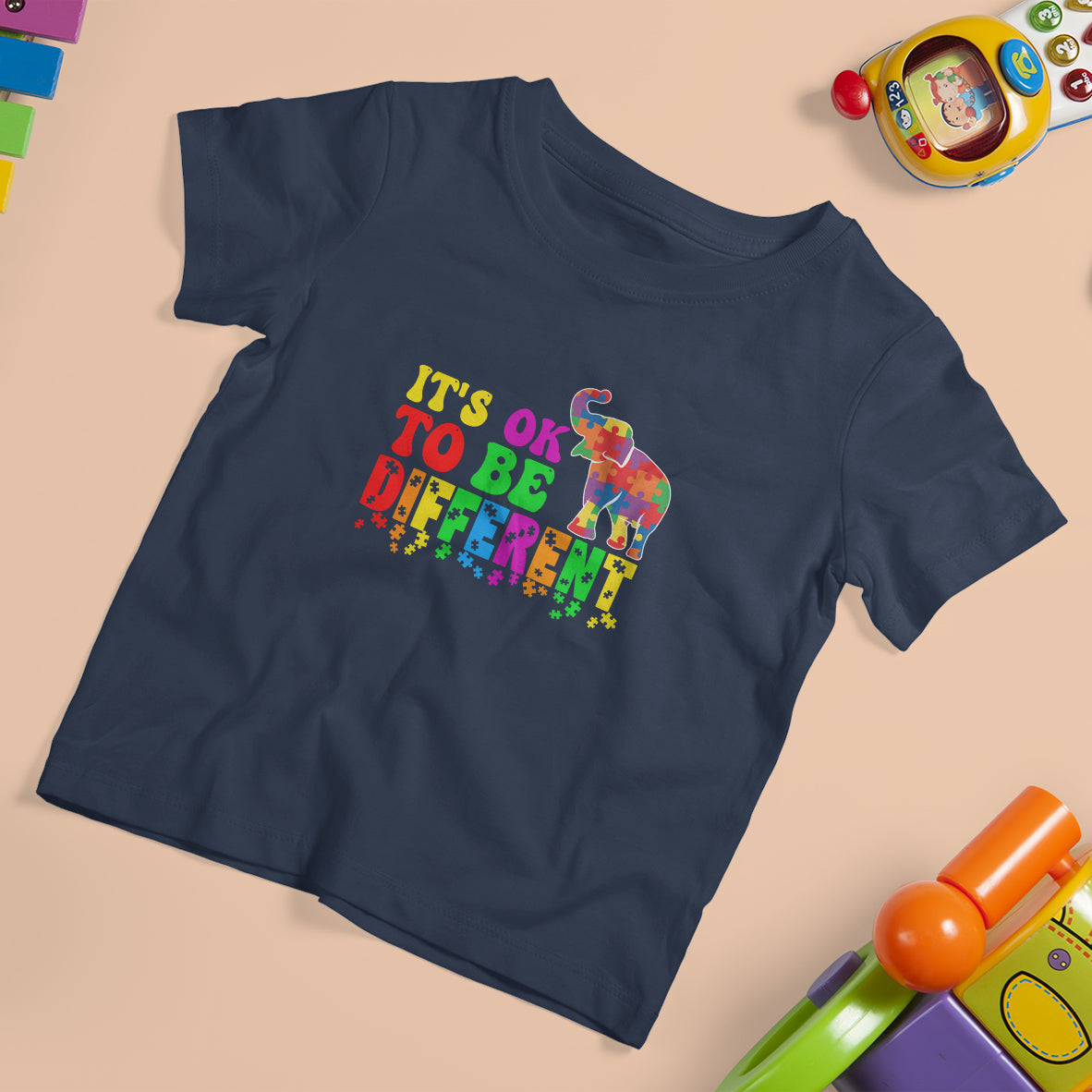 Autism Speaks T Shirt For Kid It's Okay To Be Different Elephant - Wonder Print Shop