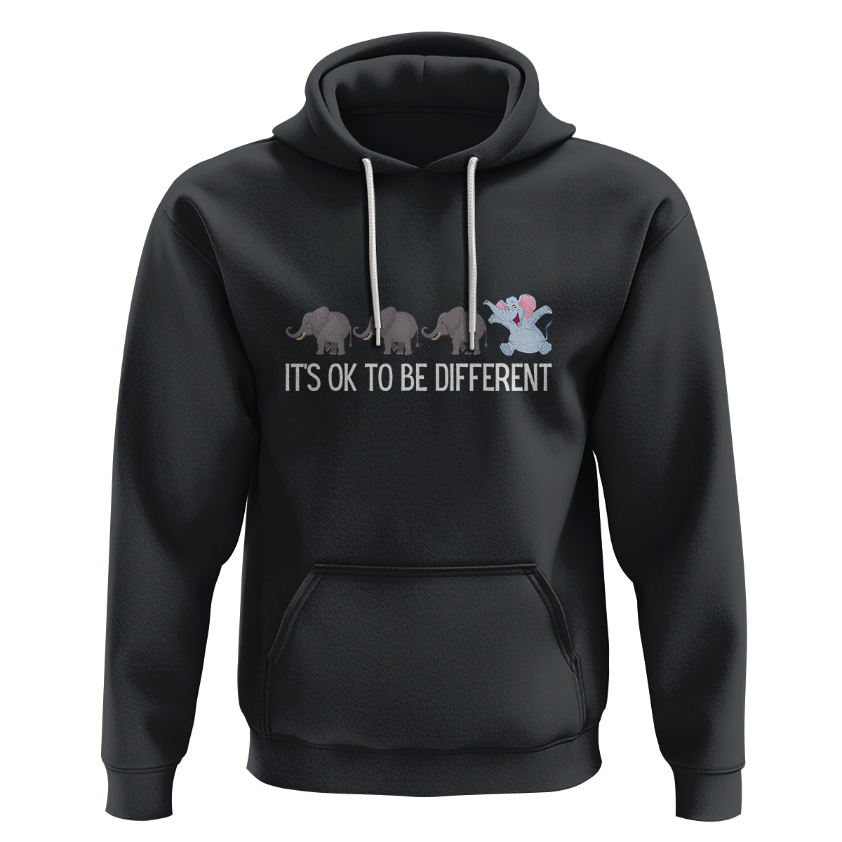 Autism It's Ok To Be Different Elephant Shirt Funny Elephant Hoodie - Wonder Print Shop