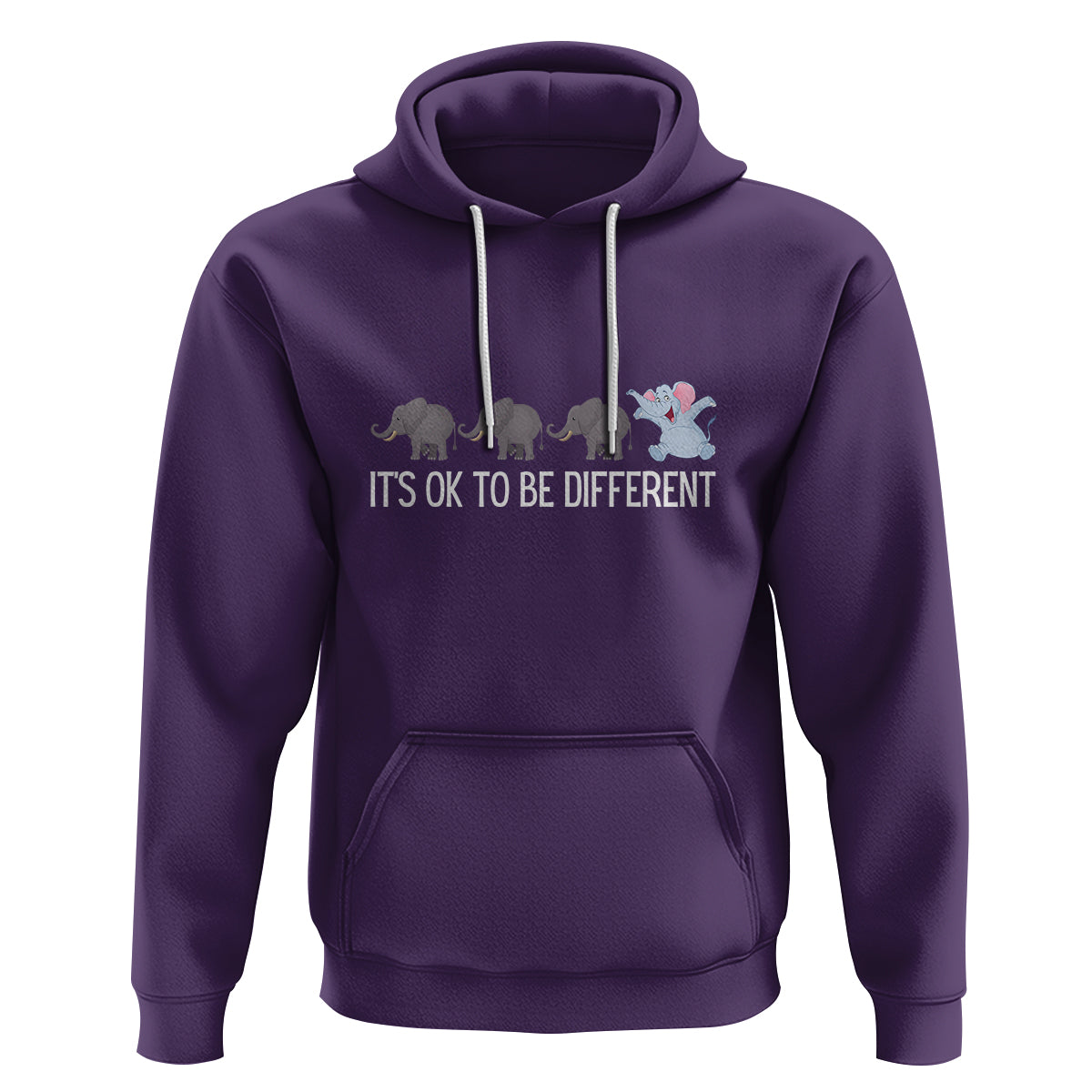Autism It's Ok To Be Different Elephant Shirt Funny Elephant Hoodie - Wonder Print Shop