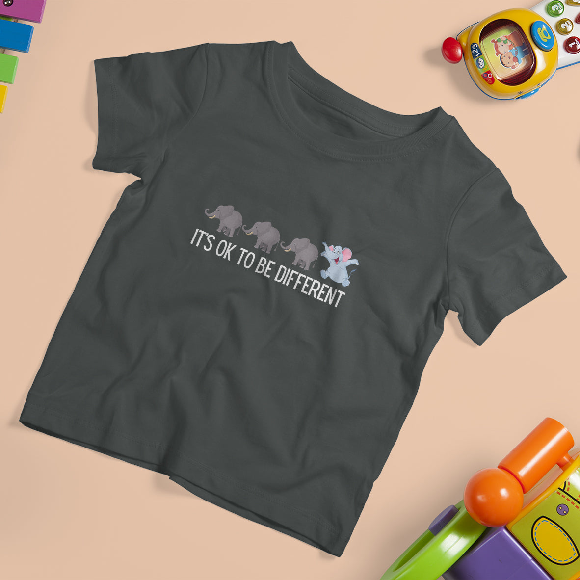 Autism It's Ok To Be Different Elephant Shirt Funny Elephant T Shirt For Kid - Wonder Print Shop