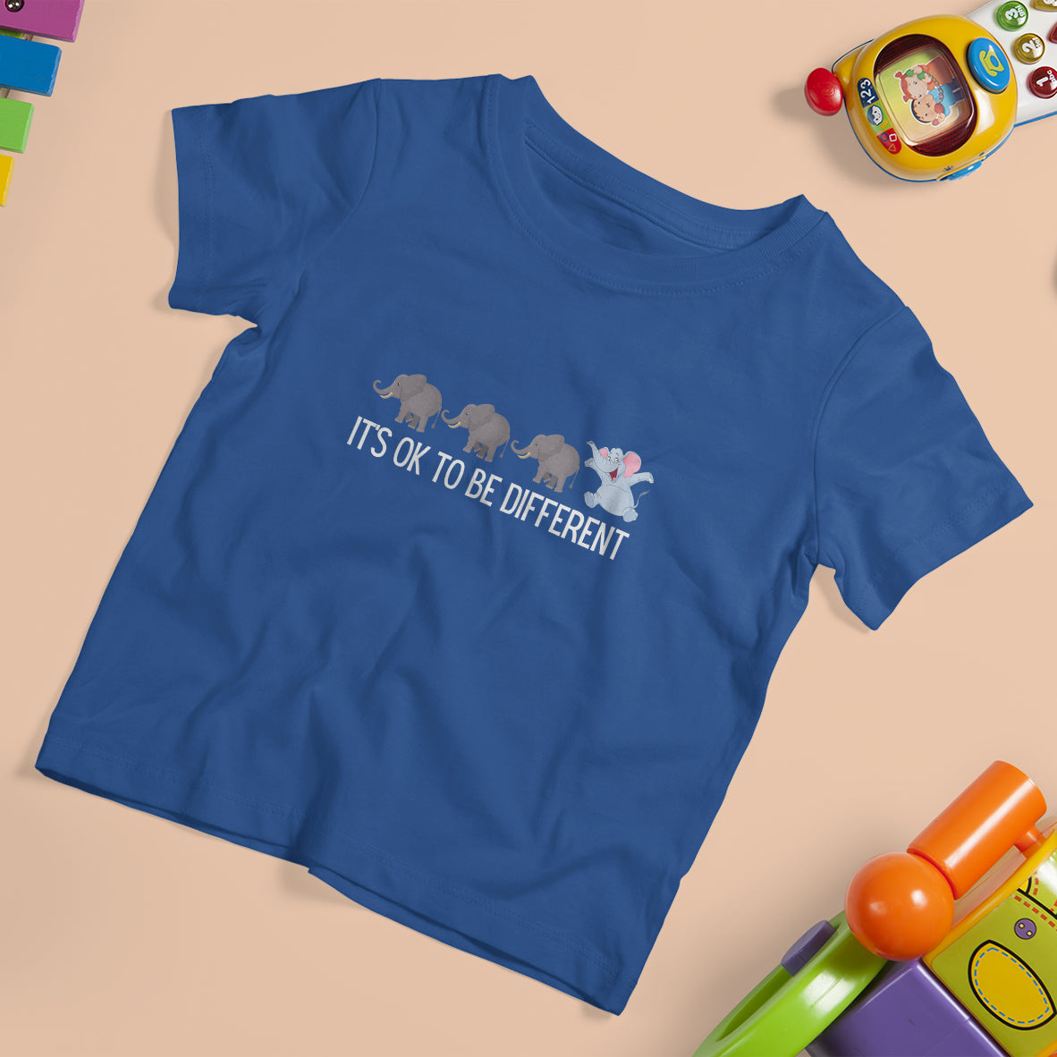Autism It's Ok To Be Different Elephant Shirt Funny Elephant T Shirt For Kid - Wonder Print Shop
